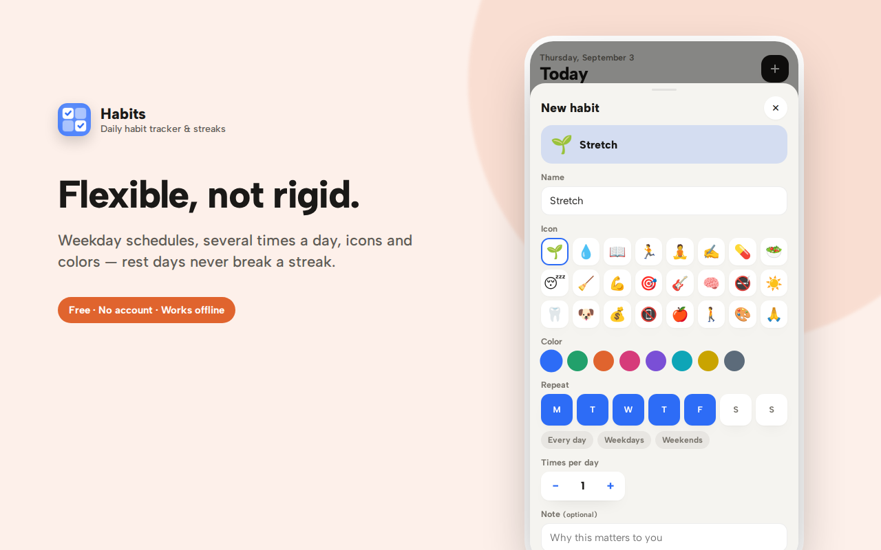 Editor — Habits – Daily Habit Tracker & Streaks